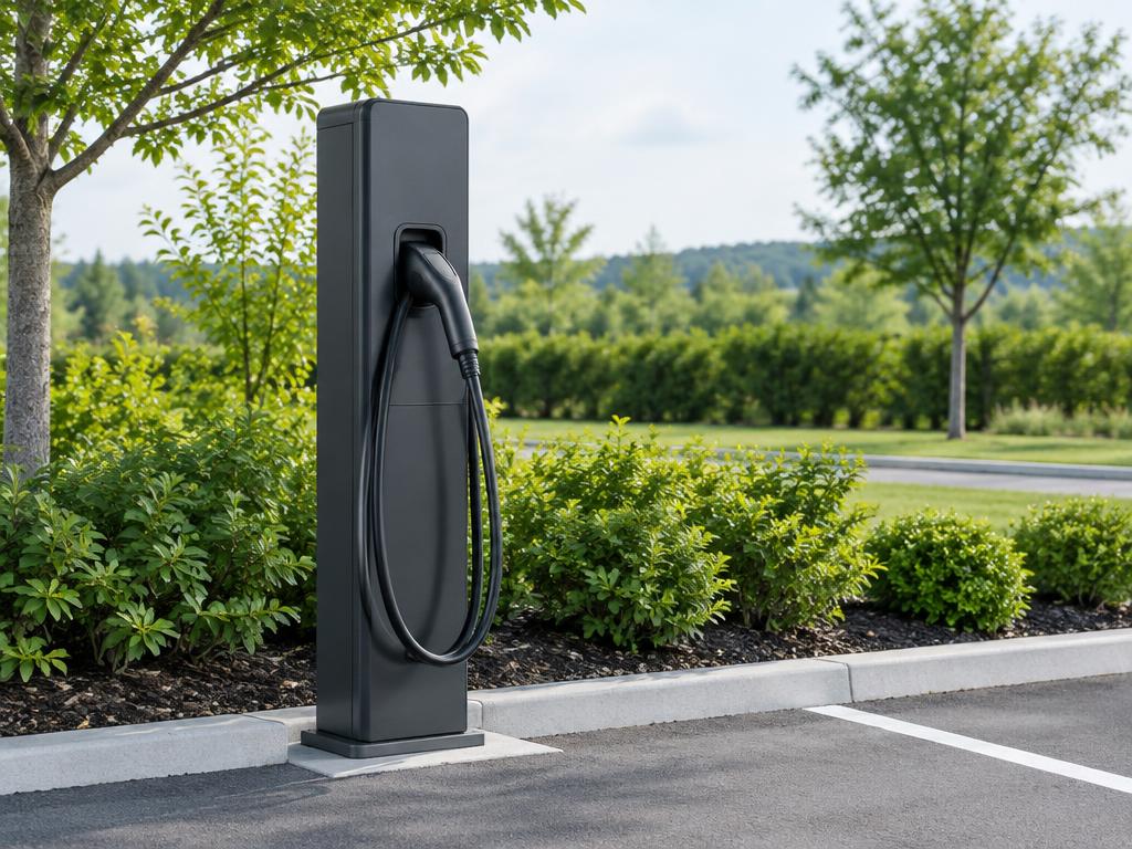 Unbranded electric vehicle charging station